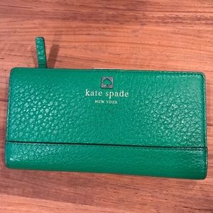Green Leather Kate Spade Wallet